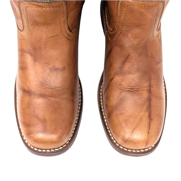 Frye Vintage Campus Horse Stitch Boots Brown Size 9.5 - Picture 3 of 8